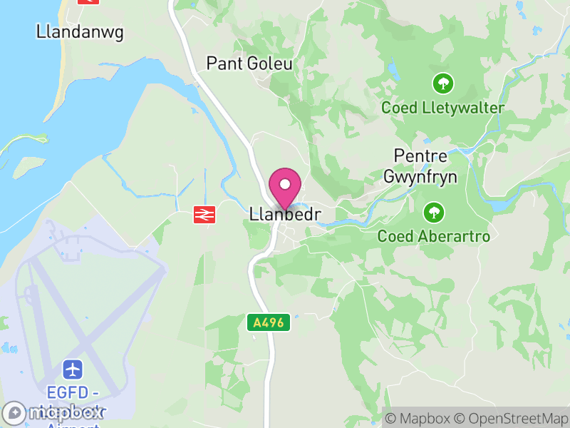Map of Llanbedr, Gwynedd