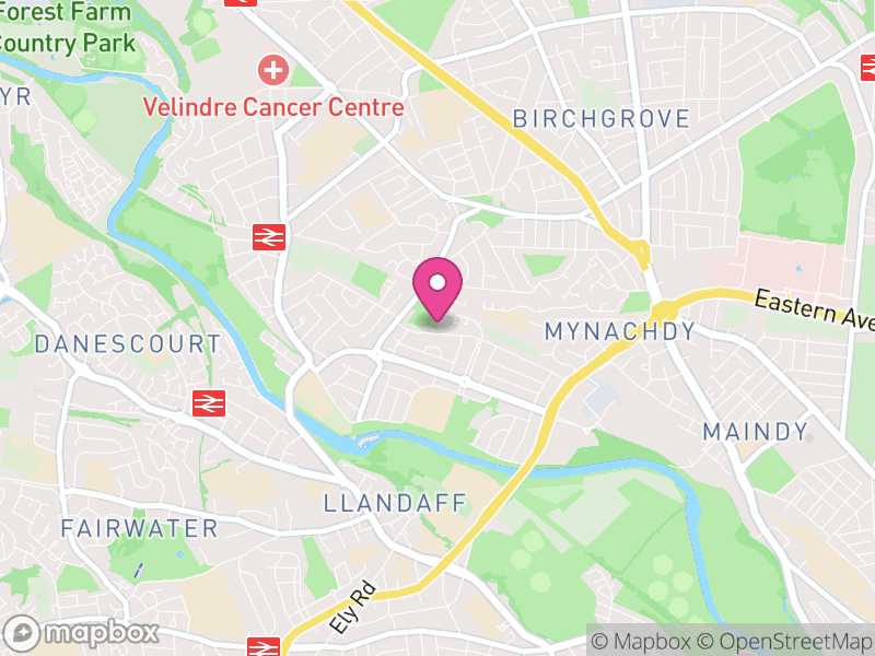 Map of Llandaff North, Cardiff