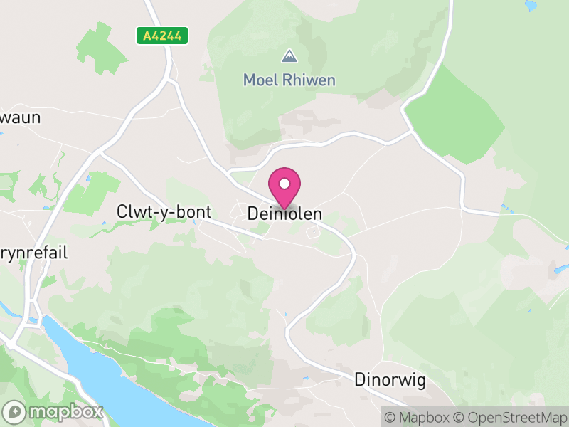 Map of Llanddeiniolen, Gwynedd