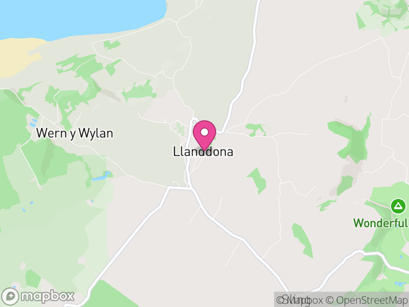 Map of Llanddona, Ynys Môn / Isle of Anglesey