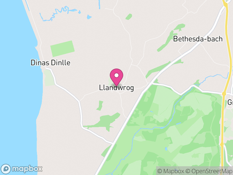 Map of Llandwrog, Gwynedd