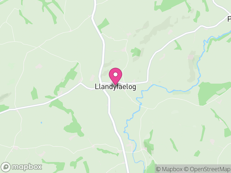 Map of Llandyfaelog, Sir Gaerfyrddin / Carmarthenshire