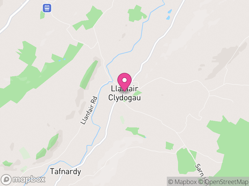 Map of Llanfair Clydogau, Ceredigion