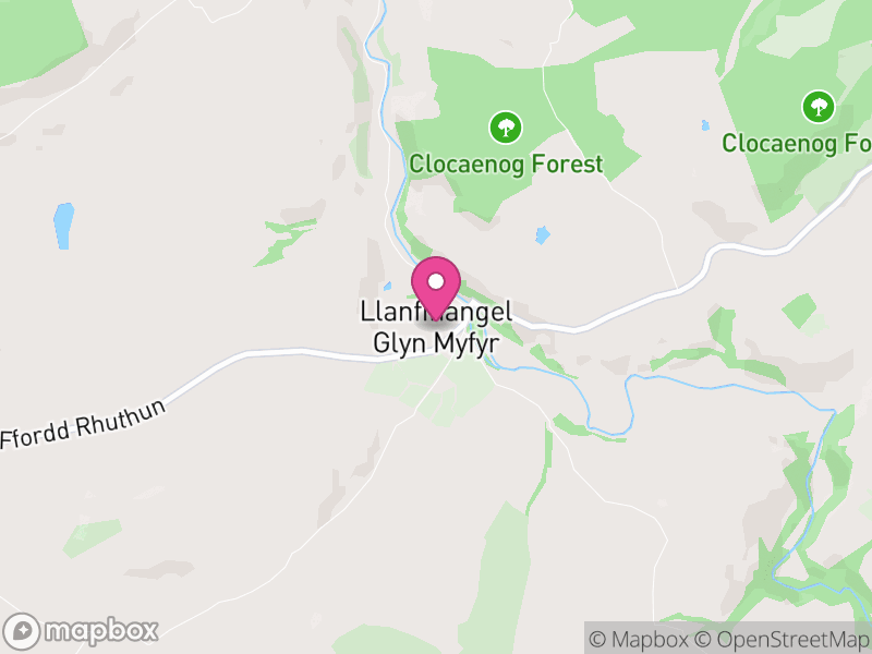 Map of Llanfihangel Glyn Myfyr, Conwy