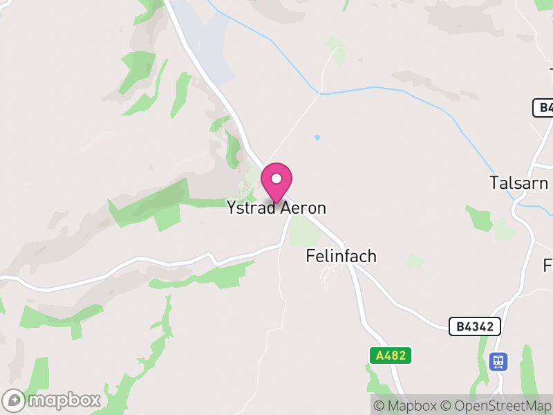 Map of Llanfihangel Ystrad, Ceredigion
