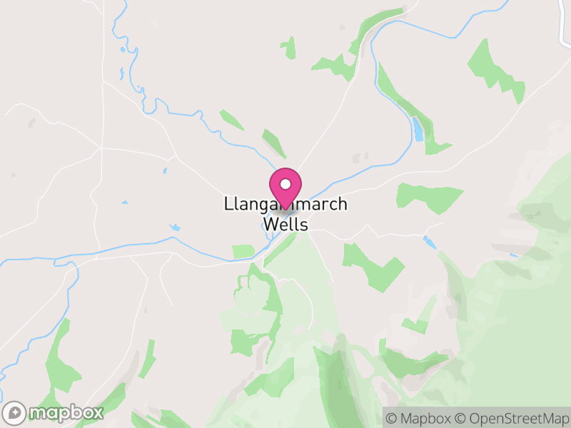 Map of Llangamarch, Powys