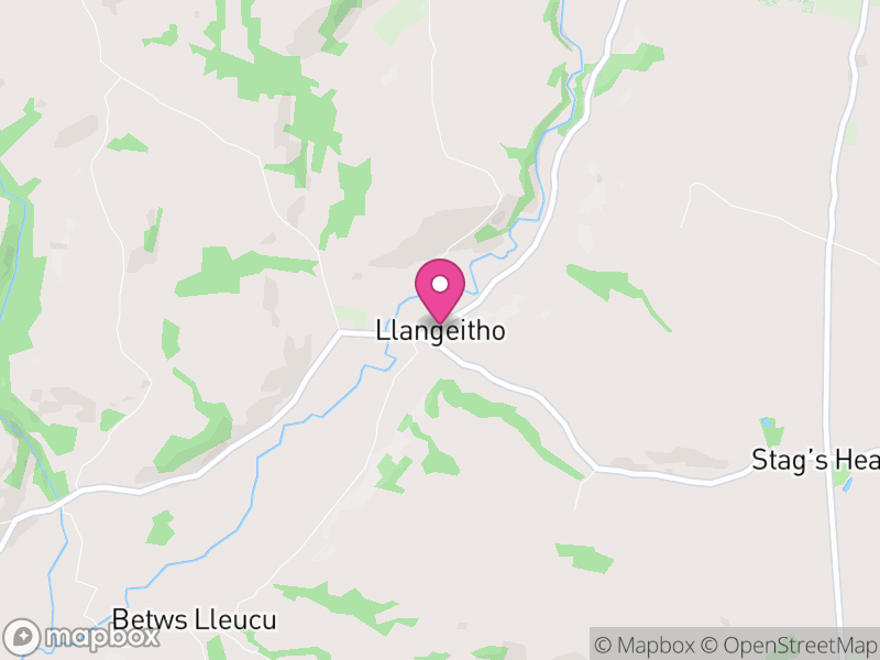Map of Llangeitho, Ceredigion