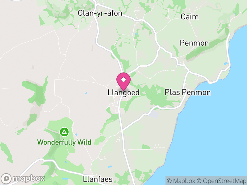 Map of Llangoed, Ynys Môn / Isle of Anglesey