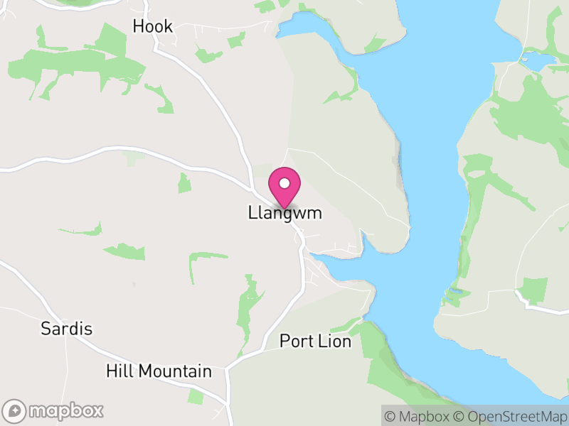 Map of Llangwm, Pembrokeshire