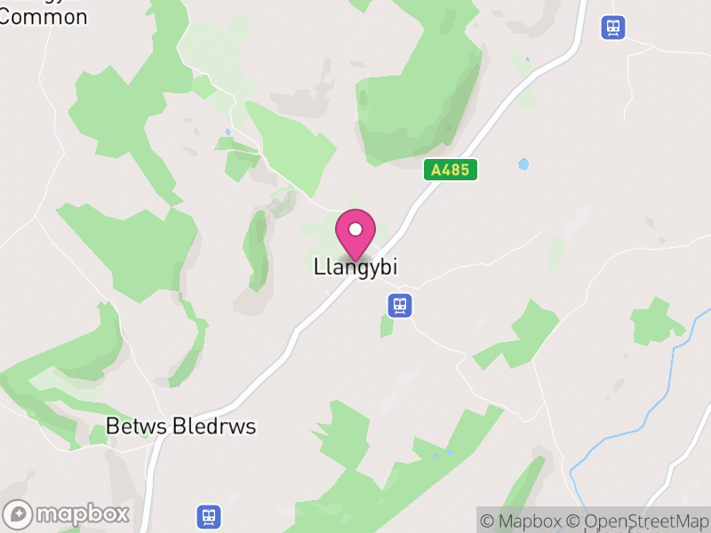 Map of Llangybi, Ceredigion