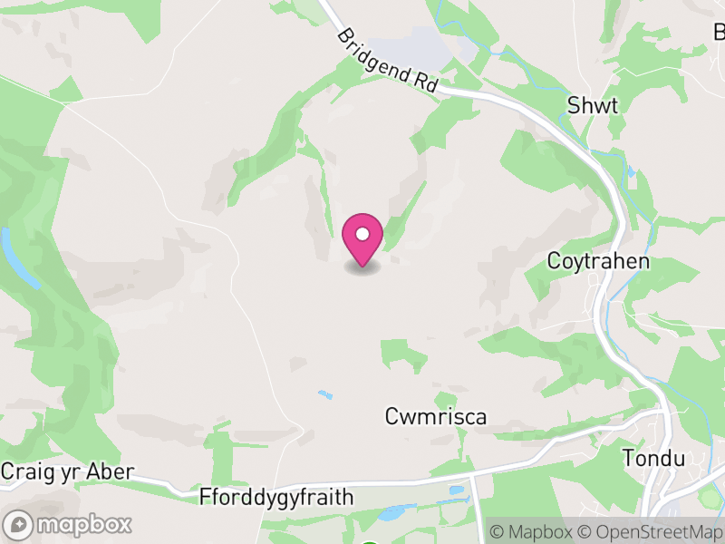 Map of Llangynwyd Lower, Bridgend