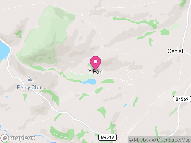 Map of Llanidloes Without, Powys