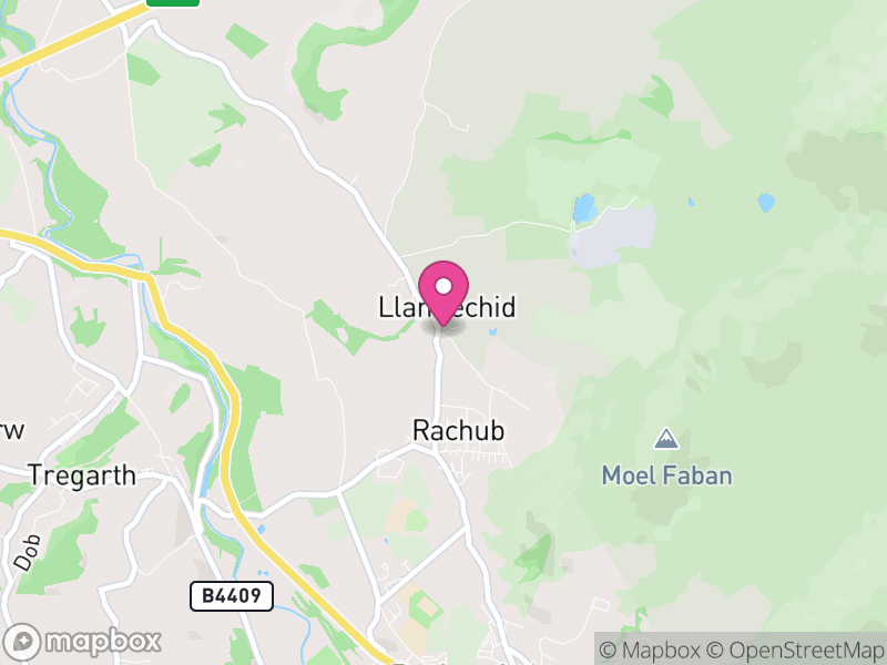 Map of Llanllechid, Gwynedd