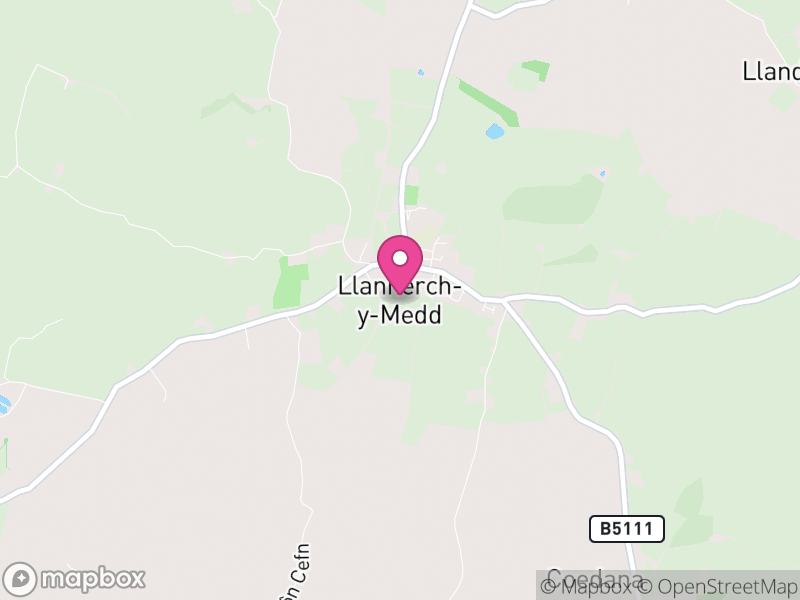 Map of Llannerch-y-Medd, Ynys Môn / Isle of Anglesey