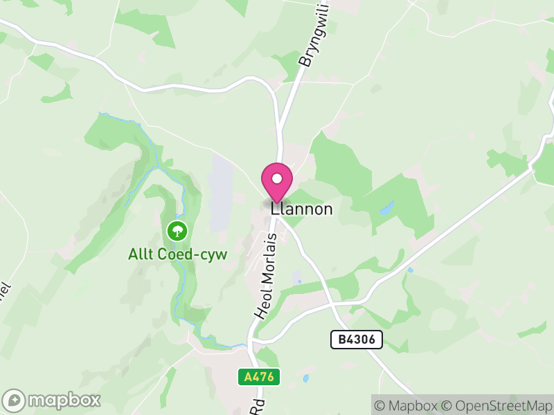 Map of Llannon, Sir Gaerfyrddin / Carmarthenshire