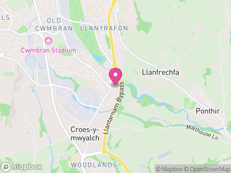 Map of Llantarnam, Torfaen