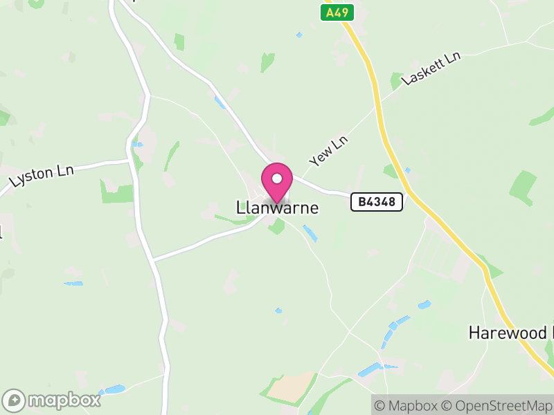 Map of Llanwarne, Herefordshire