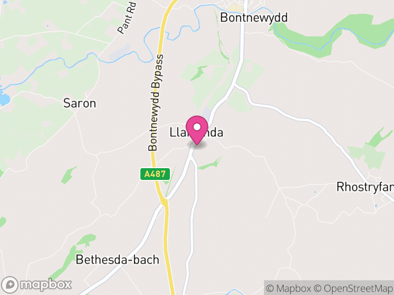 Map of Llanwnda, Gwynedd