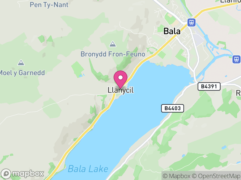 Map of Llanycil, Gwynedd