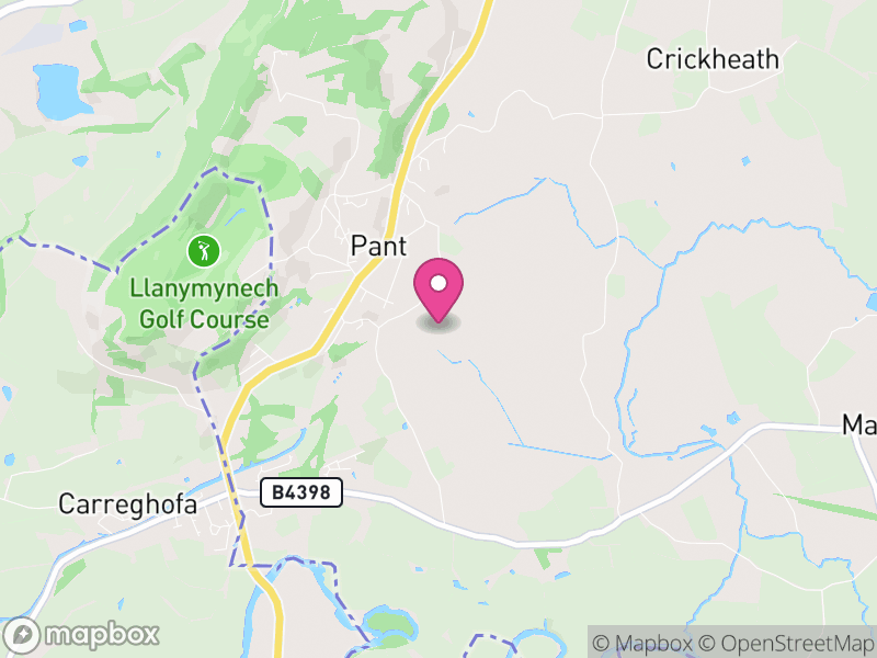 Map of Llanymynech and Pant, England