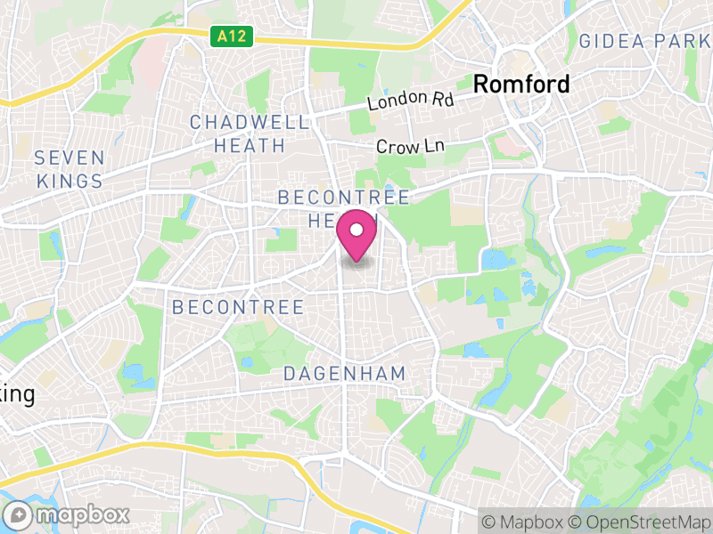 Map of London Borough of Barking and Dagenham, Greater London