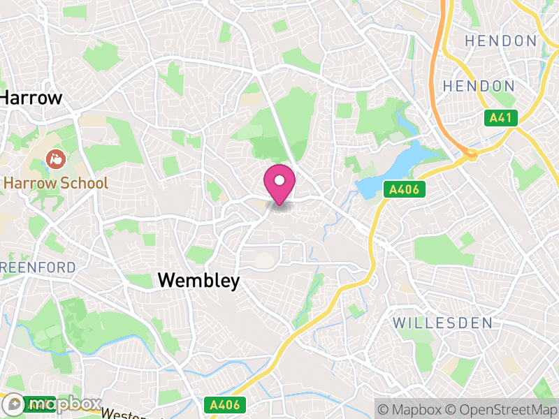 Map of London Borough of Brent, Greater London