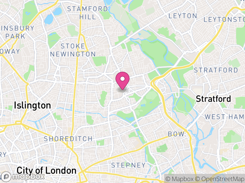 Map of London Borough of Hackney, Greater London