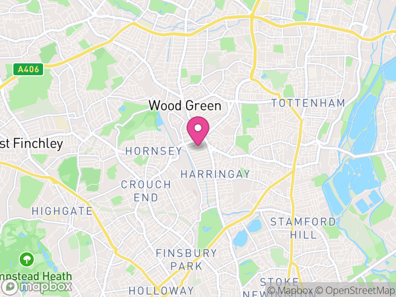 Map of London Borough of Haringey, Greater London