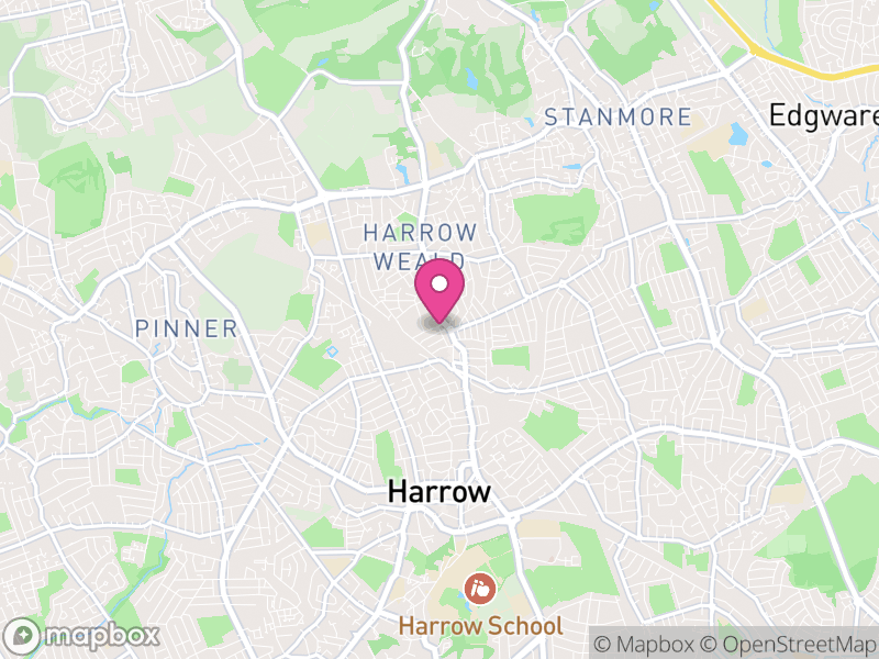 Map of London Borough of Harrow, Greater London