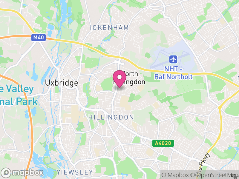 Map of London Borough of Hillingdon, Greater London, England