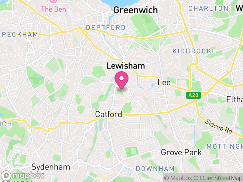 Map of London Borough of Lewisham, Greater London