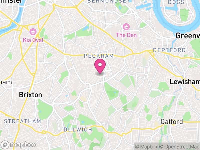 Map of London Borough of Southwark, Greater London, England