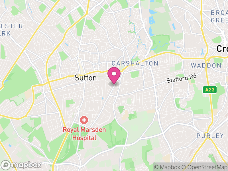 Map of London Borough of Sutton, Greater London