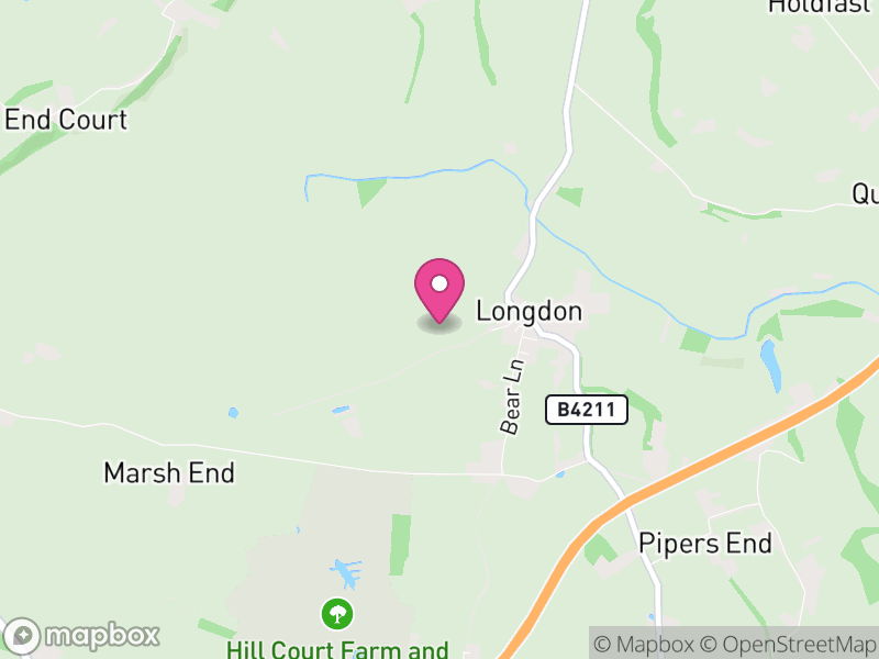 Map of Longdon, Malvern Hills