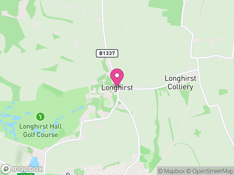 Map of Longhirst, Northumberland