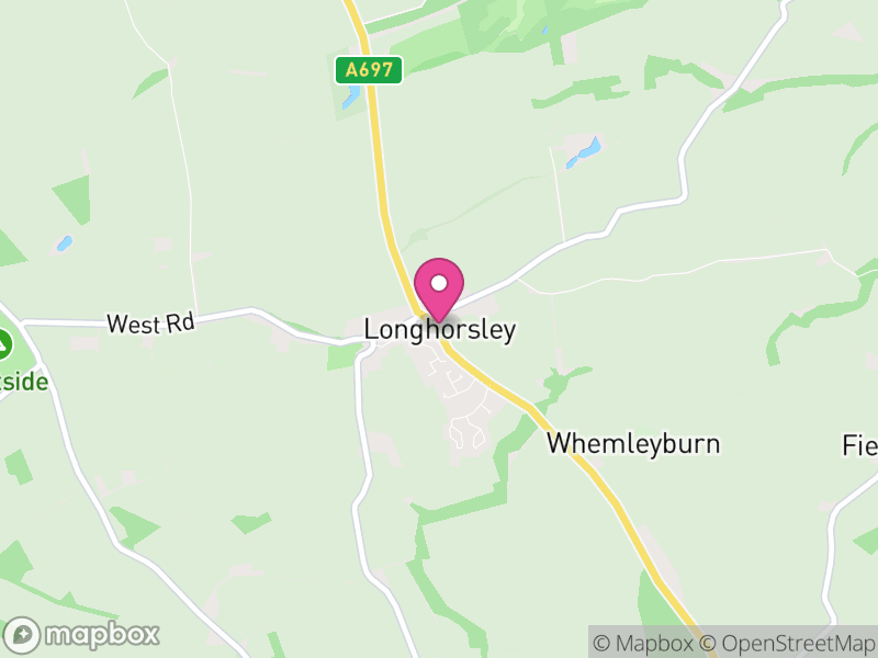 Map of Longhorsley, Northumberland