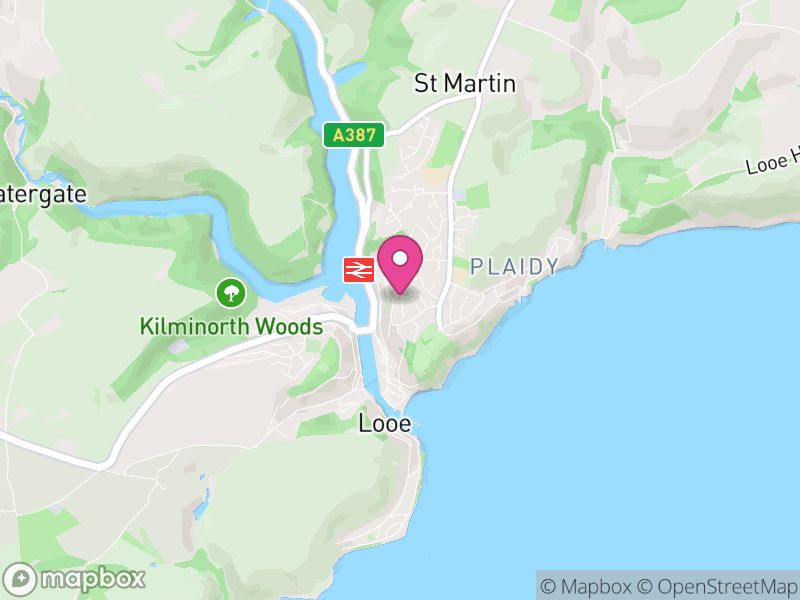 Map of Looe, Cornwall, England