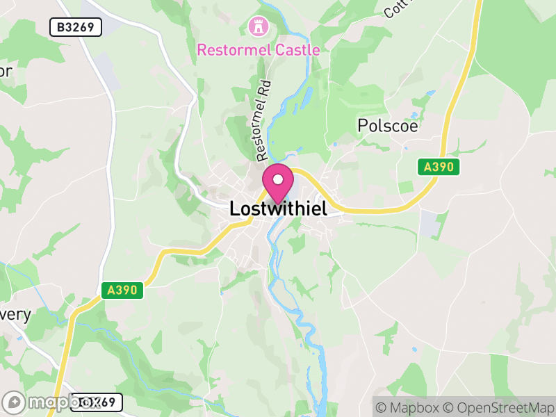 Map of Lostwithiel, Cornwall