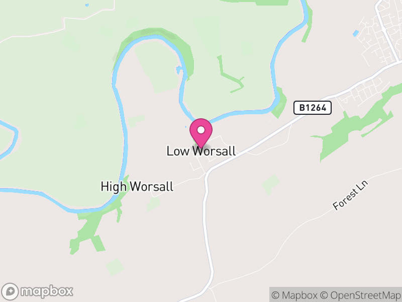 Map of Low Worsall, North Yorkshire