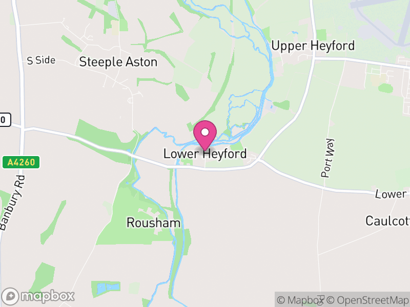 Map of Lower Heyford, Cherwell