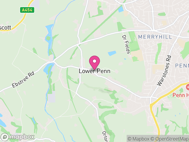 Map of Lower Penn, South Staffordshire