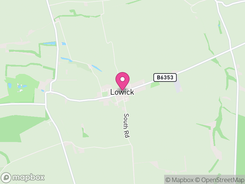 Map of Lowick, Northumberland
