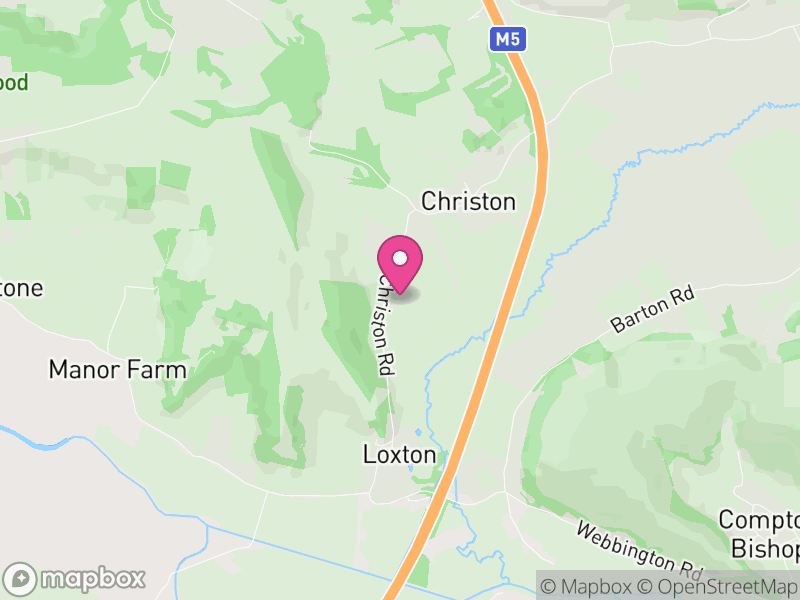 Map of Loxton, North Somerset