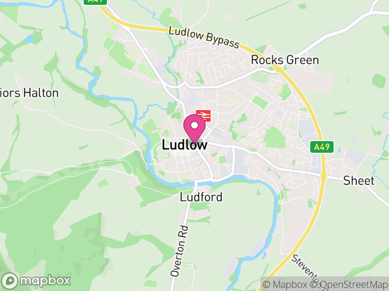 Map of Ludlow, England