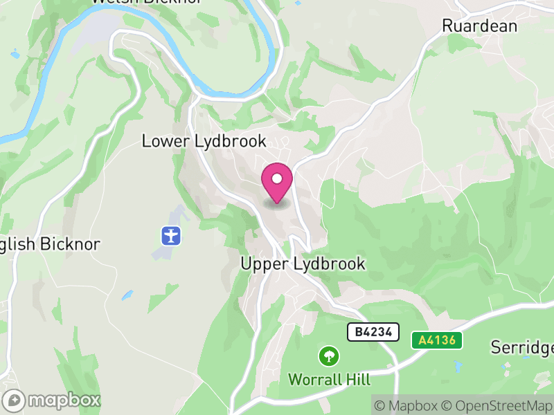 Map of Lydbrook, Forest of Dean
