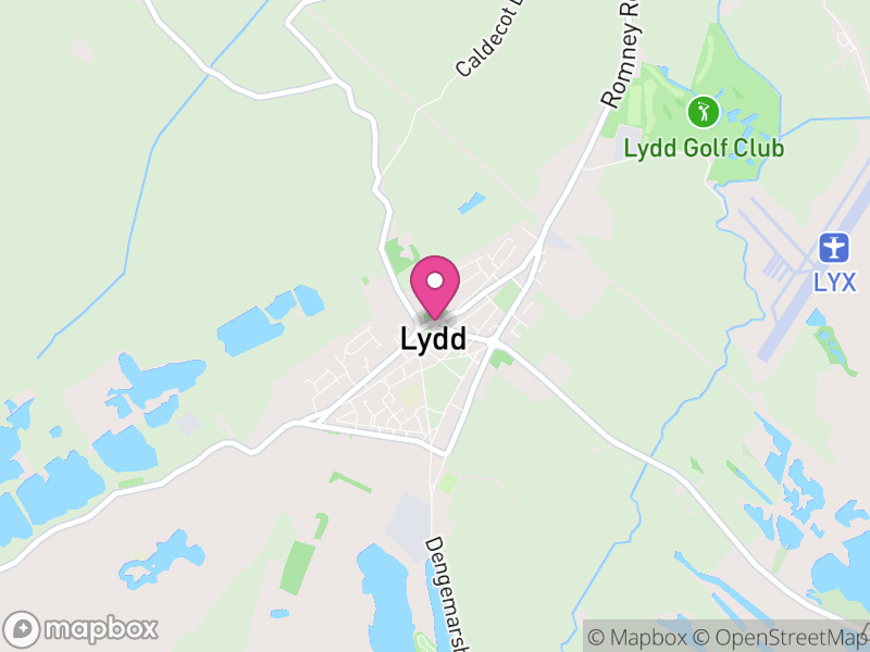 Map of Lydd, Folkestone and Hythe