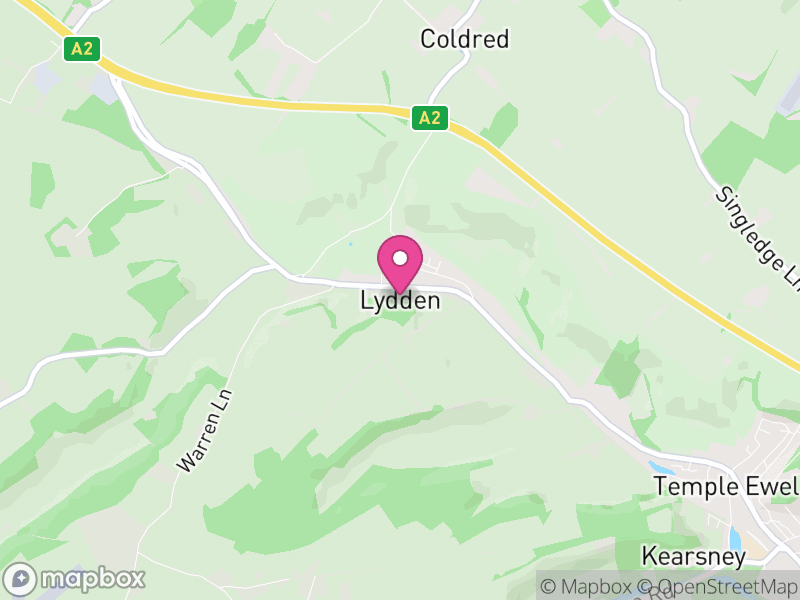 Map of Lydden, Dover