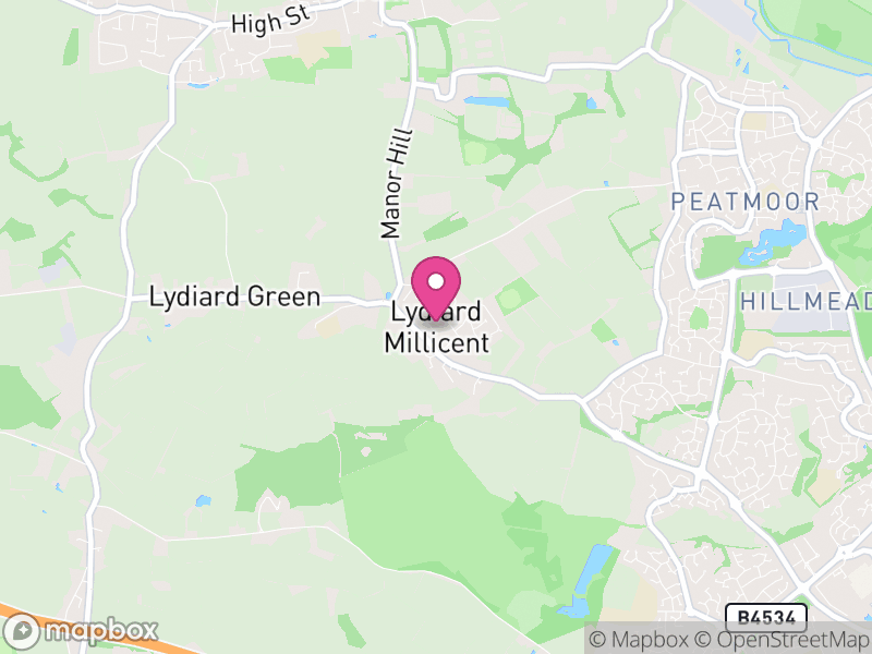 Map of Lydiard Millicent, Wiltshire