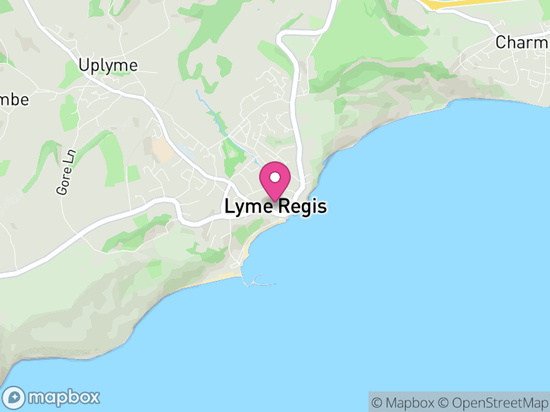 Map of Lyme Regis, Dorset