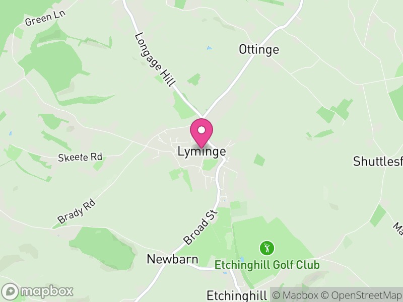 Map of Lyminge, Folkestone and Hythe